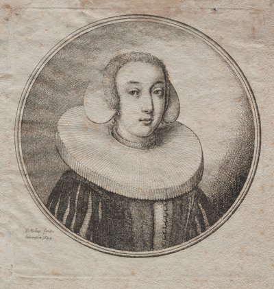 Kvinna med en Millstone Ruff av Wenceslaus Hollar