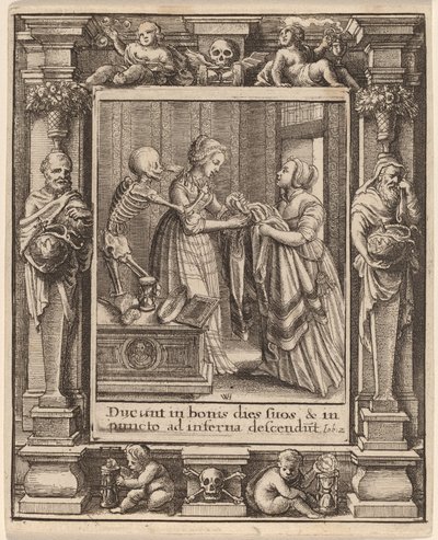 Brud av Wenceslaus Hollar after Hans Holbein the Younger after Abraham van Diepenbeeck