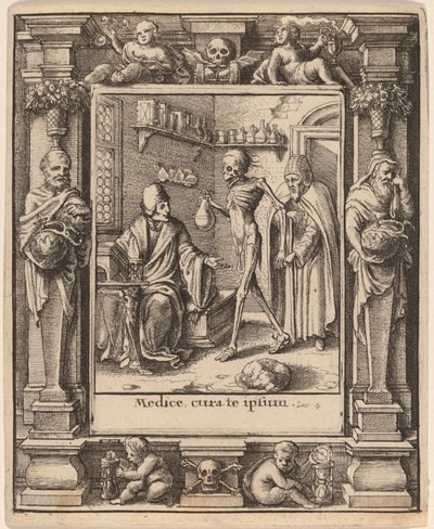 Läkare av Wenceslaus Hollar after Hans Holbein the Younger after Abraham van Diepenbeeck