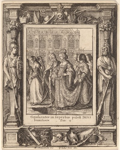 Kejsarinna av Wenceslaus Hollar after Hans Holbein the Younger after Abraham van Diepenbeeck