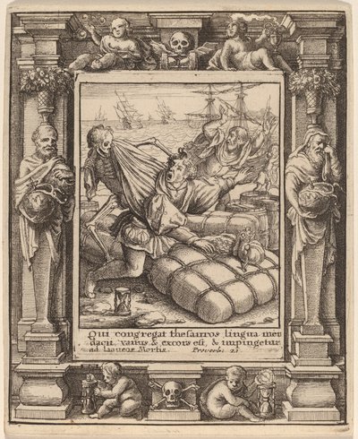 Handlare av Wenceslaus Hollar after Hans Holbein the Younger after Abraham van Diepenbeeck