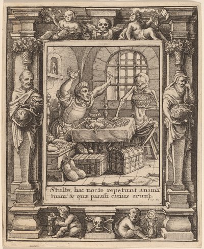 Girigbuk av Wenceslaus Hollar after Hans Holbein the Younger after Abraham van Diepenbeeck