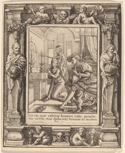 Nunna av Wenceslaus Hollar after Hans Holbein the Younger after Abraham van Diepenbeeck