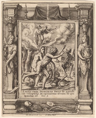 förlorade paradiset av Wenceslaus Hollar after Hans Holbein the Younger after Abraham van Diepenbeeck