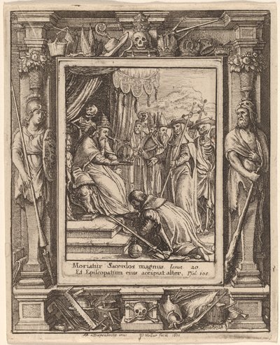 Påven av Wenceslaus Hollar after Hans Holbein the Younger after Abraham van Diepenbeeck