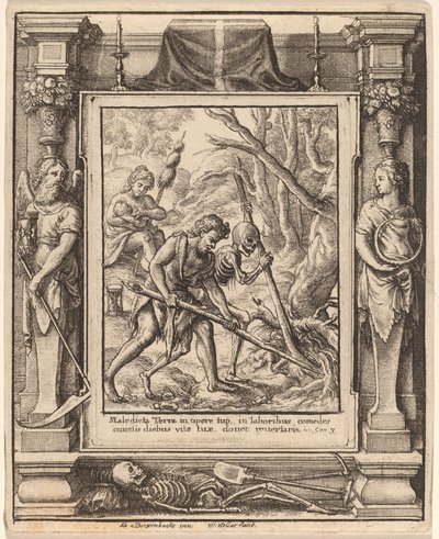 När Adam Delved av Wenceslaus Hollar after Hans Holbein the Younger after Abraham van Diepenbeeck