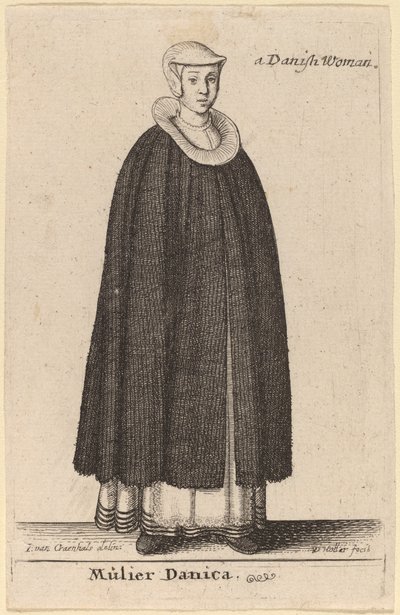En dansk kvinna av Wenceslaus Hollar after Hendrik J. van Craenhals