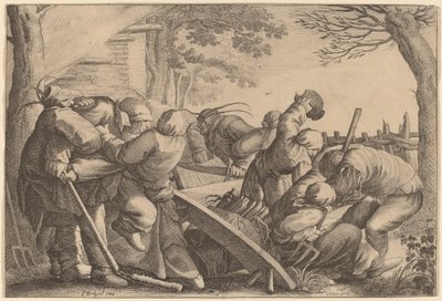 Bondebråk av Wenceslaus Hollar after Pieter Bruegel the Elder