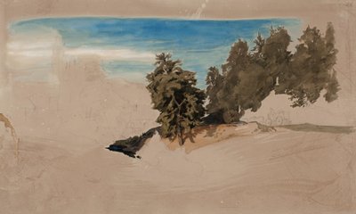 Landskap, ofullbordat av Werner Holmberg