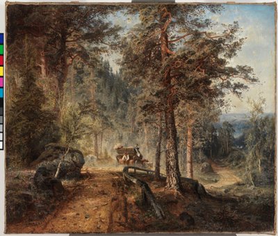 Väg i Häme (En varm sommardag) av Werner Holmberg