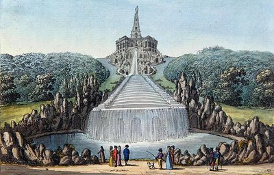 The Cascades (handfärgad etsning) av Werner Kobold