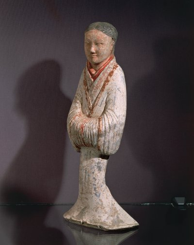 Dam i stående position (terrakotta) av Western Han Dynasty Chinese School