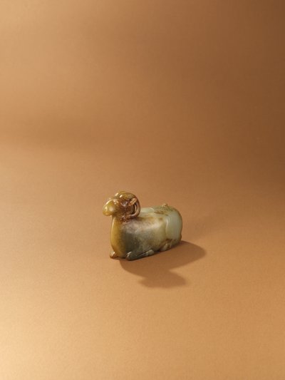 Ramformad vattenkruka (celadon jade) av Western Han Dynasty Chinese School