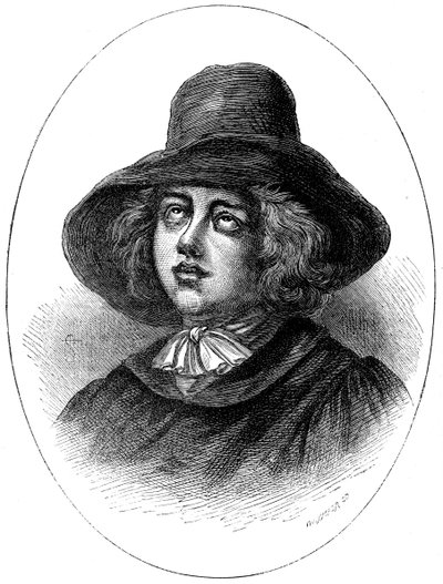 George Fox, grundare av kväkarna, 1600-talet c1880. av Whymper