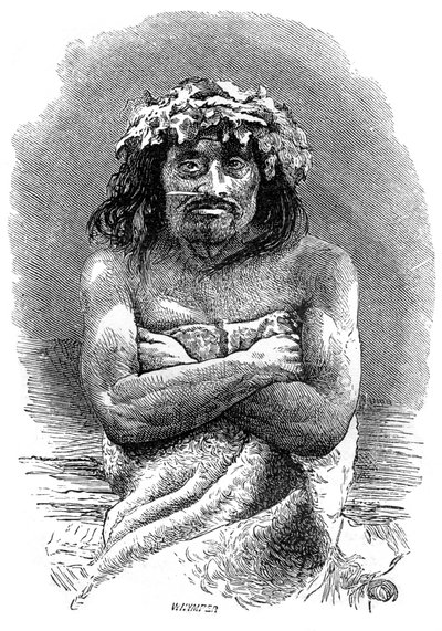 Ursprungsbefolkning på Vancouver Island, British Columbia, 1800-talet. av Whymper