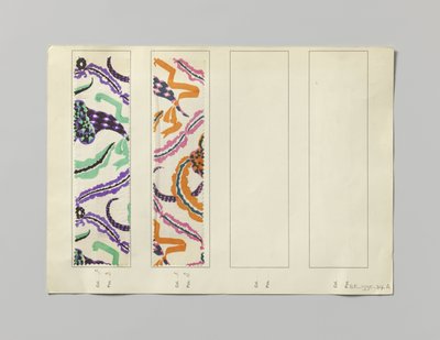 Stål med tryckt sida, design Blumenhorn av Wiener Werkstätte