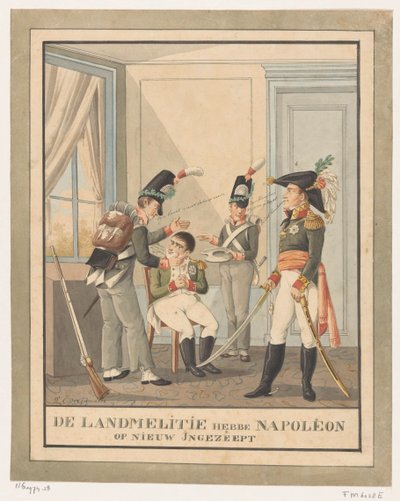 Napoleon är rakad Landmeliterna har tvålat in Napoleon igen (titel på objekt) av Wijnand Esser