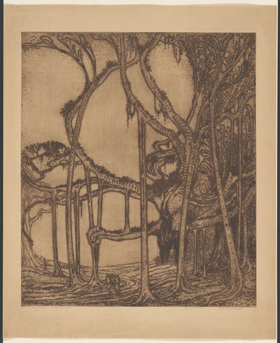The old waringin (originaltitel på objektet) av Wijnand Otto Jan Nieuwenkamp (signed by artist)