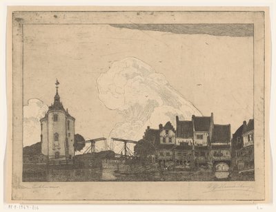 Hamnen i Enkhuizen (originaltitel) av Wijnand Otto Jan Nieuwenkamp (signed by artist)