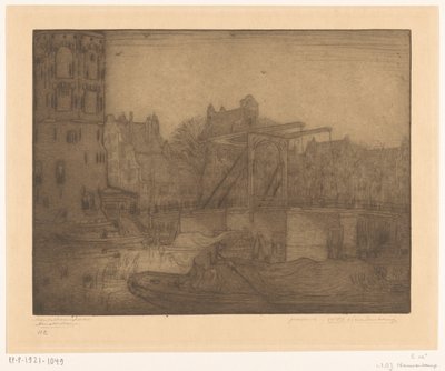 Montelbaanstoren, Amsterdam (originaltitel) av Wijnand Otto Jan Nieuwenkamp (signed by artist)