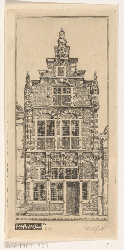Fasad av Edams Museum Fasad av Edams Museum (originaltitel) av Wijnand Otto Jan Nieuwenkamp (signed by artist)
