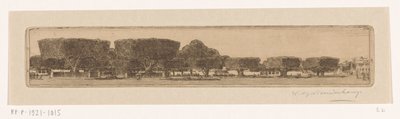 Waringin träd i trädgården av sultanens palats i Jogyakarta Square i Jogjakarta (originaltitel) av Wijnand Otto Jan Nieuwenkamp (signed by artist)