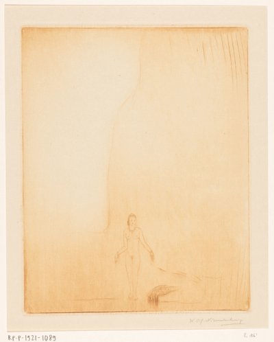 Badande flicka på stranden av Ganges i Benares Badande tjej (originaltitel) av Wijnand Otto Jan Nieuwenkamp