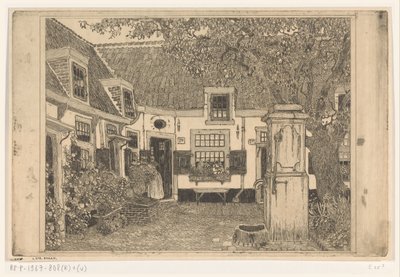 Hofje van Loo i Haarlem Den fridfulla innergården (originaltitel) av Wijnand Otto Jan Nieuwenkamp