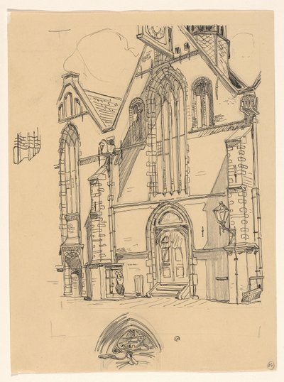 Västra fasaden av Noorderkerk i Hoorn av Wijnand Otto Jan Nieuwenkamp