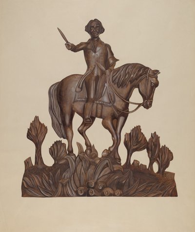 George Washington till häst, ca. 1938. av Wilbur M Rice