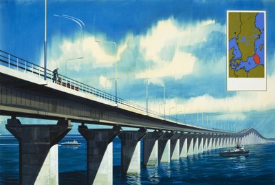 Bro över Kalmarsund av Wilf (20th century) Hardy