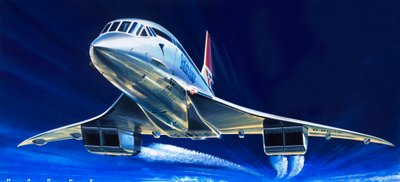 Concorde (gouache på papper) av Wilf (20th century) Hardy