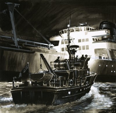 Det brittiska sättet att leva: Den brittiska kustbevakningens skattebåtar av Wilf (20th century) Hardy