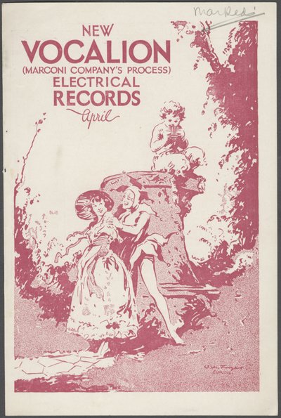 Vocalion Records Bulletin, 1920-talet av Wilfred Fryer, Curtis Advertising Agency