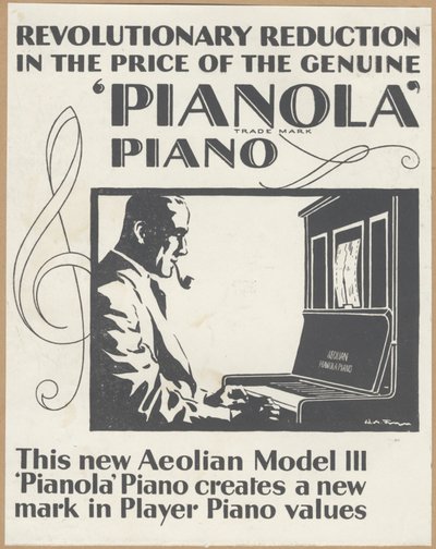 Aeolian Company Pianolas, 1920-talet av Wilfred Fryer