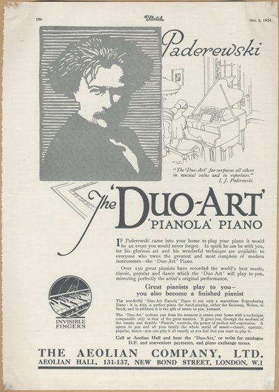 Aeolian Company Pianolas, 1924 av Wilfred Fryer