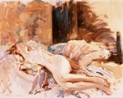 Liggande naken av Wilfred Gabriel de Glehn