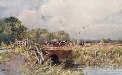 Slåtter (färglitografi) av Wilfrid Williams Ball