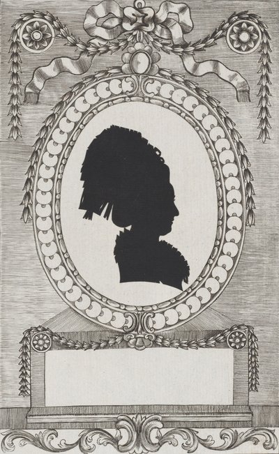 Silhuett av Gräfin Enzenberg, Stiftsfräulein, 1784-1834. av Wilhelm Ackermann