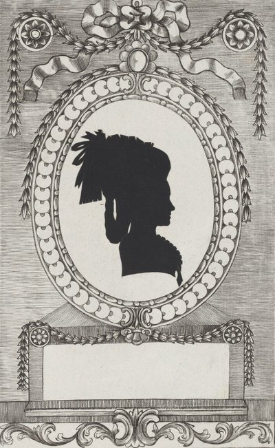 Silhuett av grevinnan Lodroni, 1784-1834. av Wilhelm Ackermann