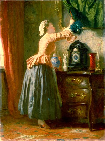 En piga, 1800-talet. av Wilhelm Amberg