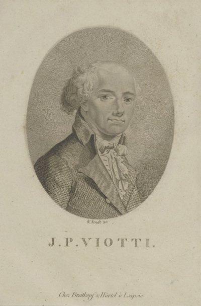 Porträtt av kompositören Giovanni Battista Viotti 1755-1824, ca. 1800. av Wilhelm Arndt