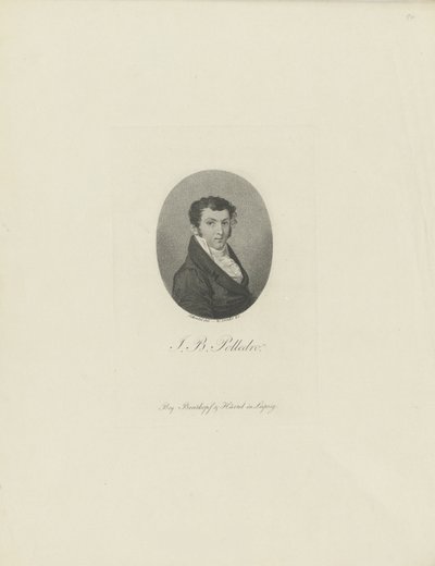 Porträtt av violinisten och kompositören Giovanni Battista Polledro 1781-1853, ca. 1810. av Wilhelm Arndt