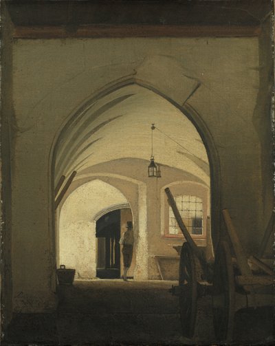 En Coach House. Partenkirchen av Wilhelm Bendz