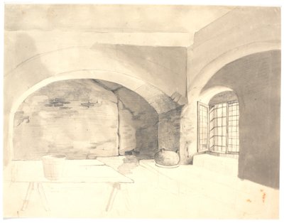 Källarinteriör av Wilhelm Bendz