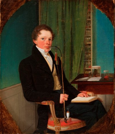 Porträtt av anatomen Henrik Carl Bang Bendz. Konstnärens bror. av Wilhelm Bendz