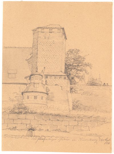 Tornbyggnad. Nürnberg av Wilhelm Bendz