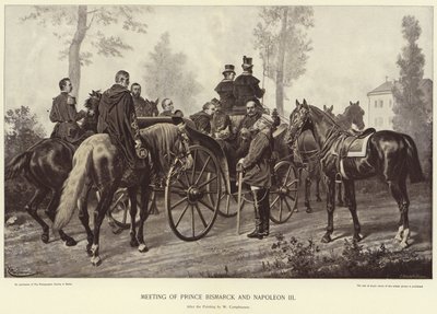 Möte mellan prins Bismarck och Napoleon III av Wilhelm Camphausen
