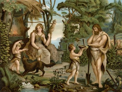River of Expulsion (färg litho) av Wilhelm Ebbinghaus
