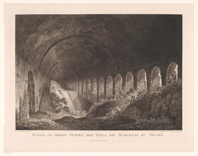 Inte i Villa Maecenas stall i Tivoli Hall på övervåningen i villan Maecenas i Tivoli (titel på objekt) av Wilhelm Friedrich Gmelin